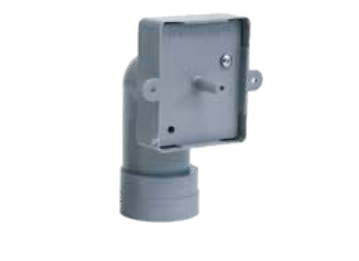 Contropresa aspirazione a pavimento con raccordo curvo modello CPO40PC