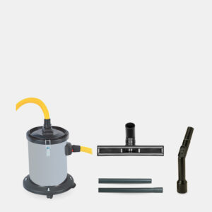 Separatore liquidi e cenere Enke AP061 in acciaio inox da 20 litri per impianto aspirapolvere centralizzato.