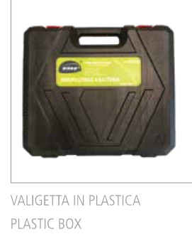 Valigetta rigida in plastica nera per il trasporto dell'idropulitrice a batteria Enke ID0303